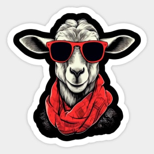 Goat with bandana Sticker